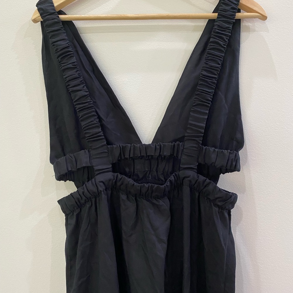 Zara Black Cage Back Maxi Dress - Picture 8 of 11